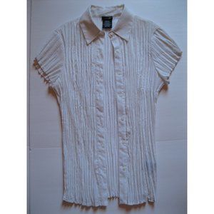 East 5th White Sheer Short Sleeve Shirt
